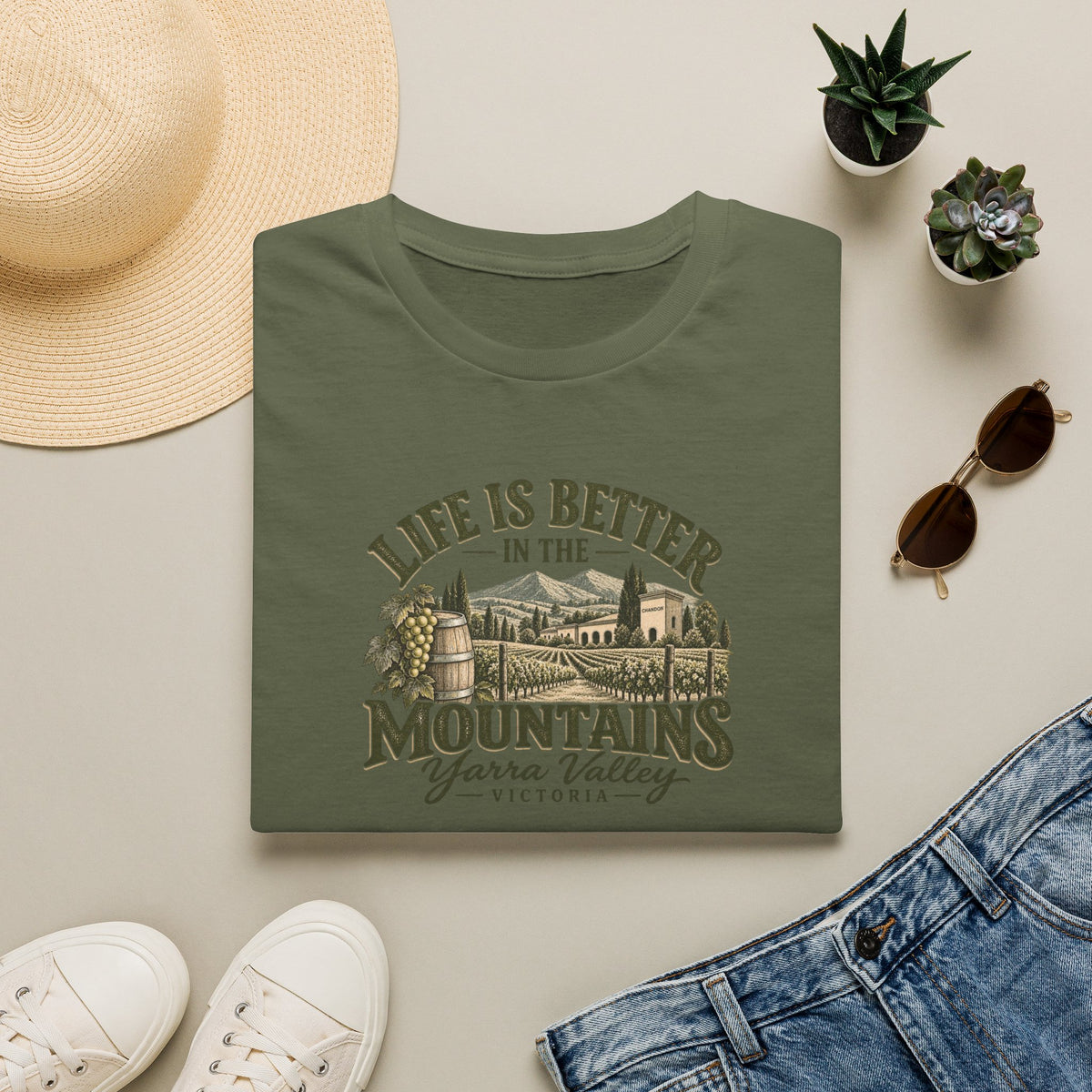 Life is Better in the Mountains Yarra Valley Victoria Unisex Softstyle T-Shirt