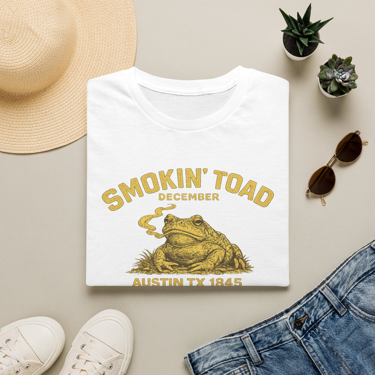 Smokin Toad Austin TX 1845 T-shirt Unisex Softstyle