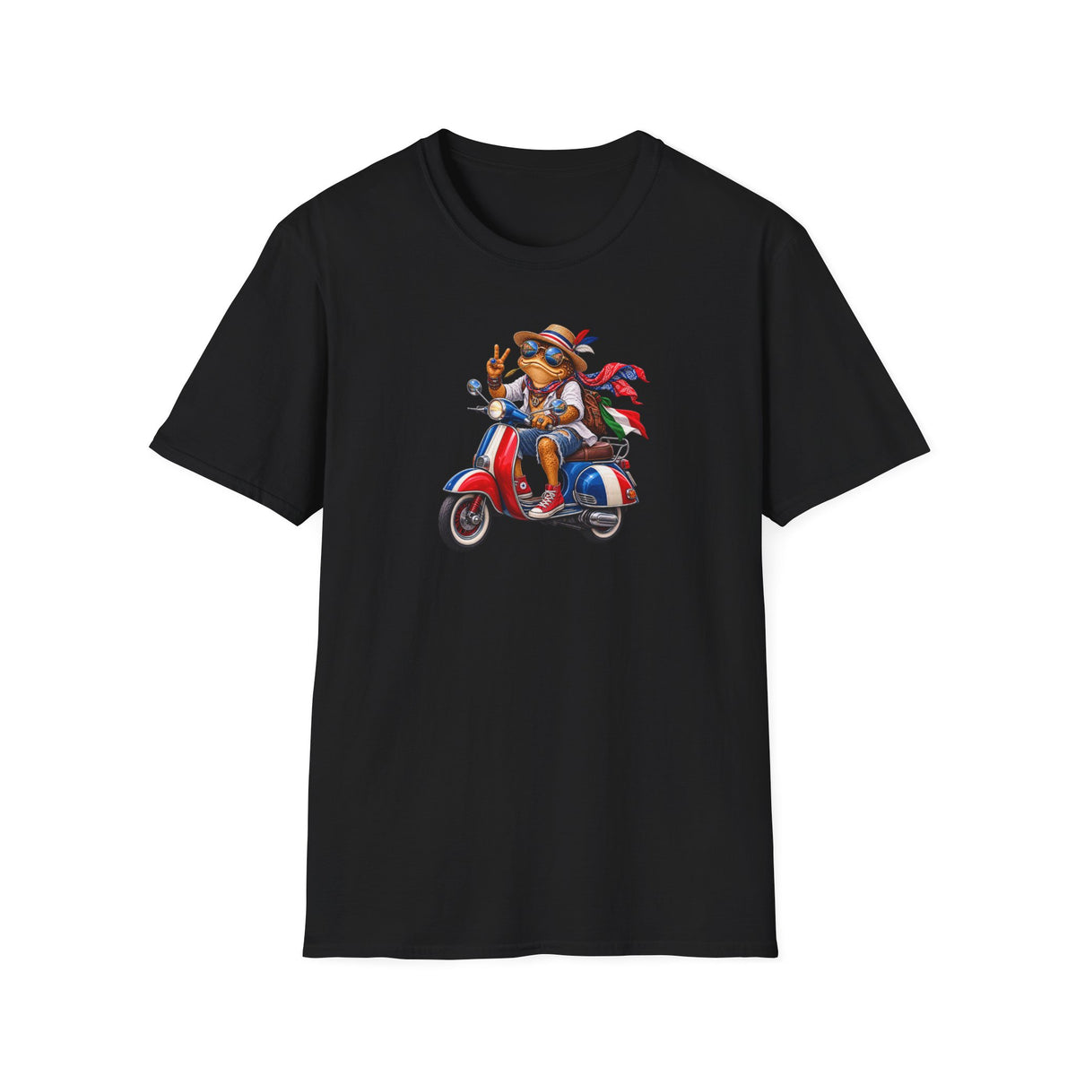 Italian Toad on Scooter Unisex Softstyle T-Shirt