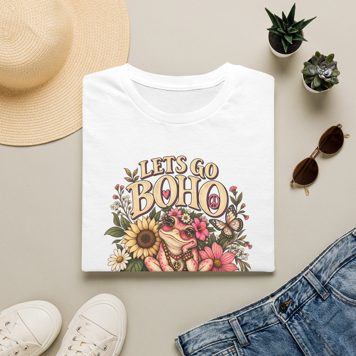 Lets Go Boho Toad Unisex Softstyle T-Shirt