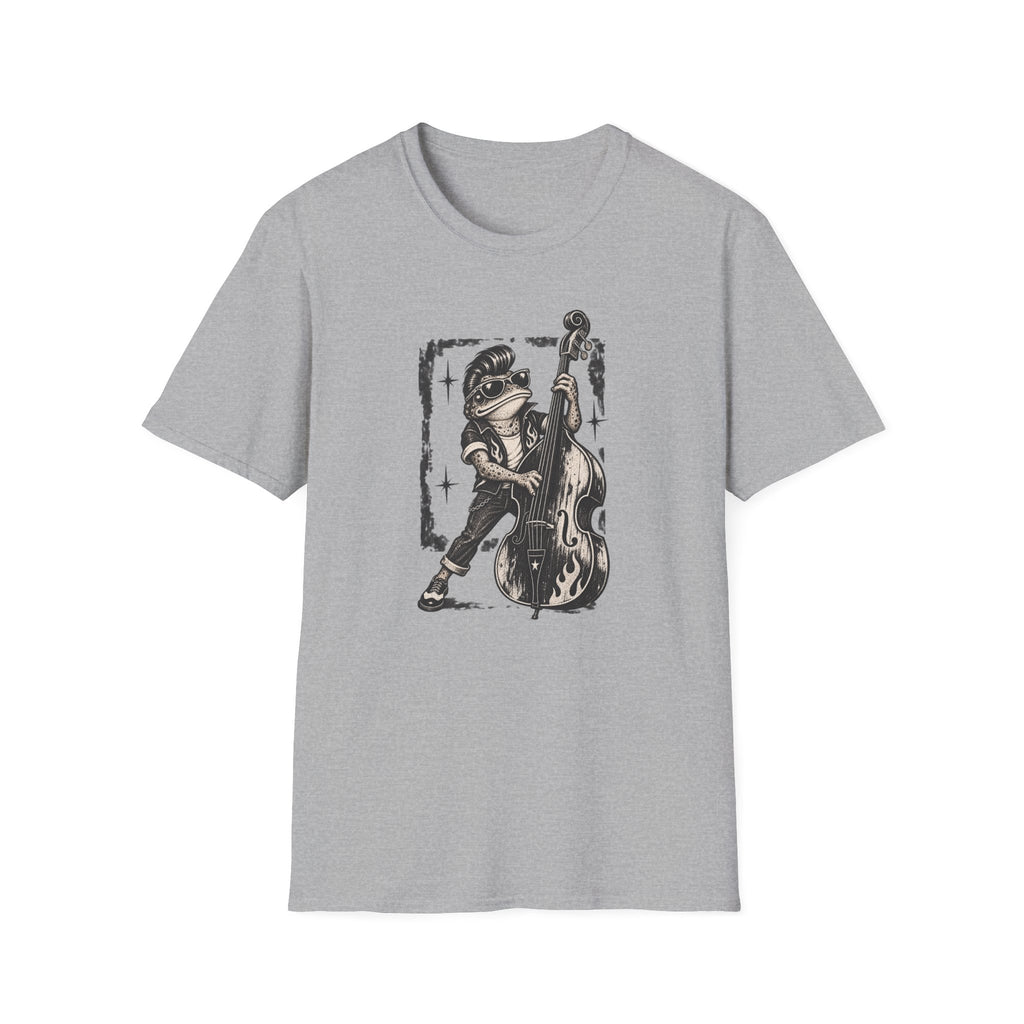 Rockabilly Double bass Toad Unisex Softstyle T-Shirt