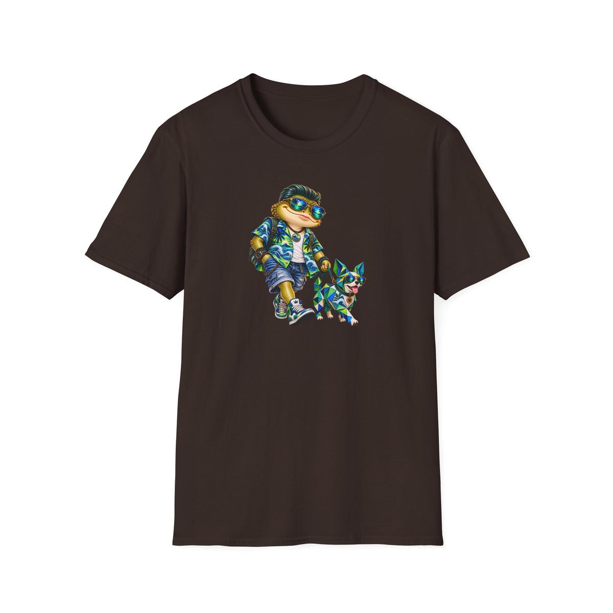 Origami Dog Unisex Softstyle T-Shirt