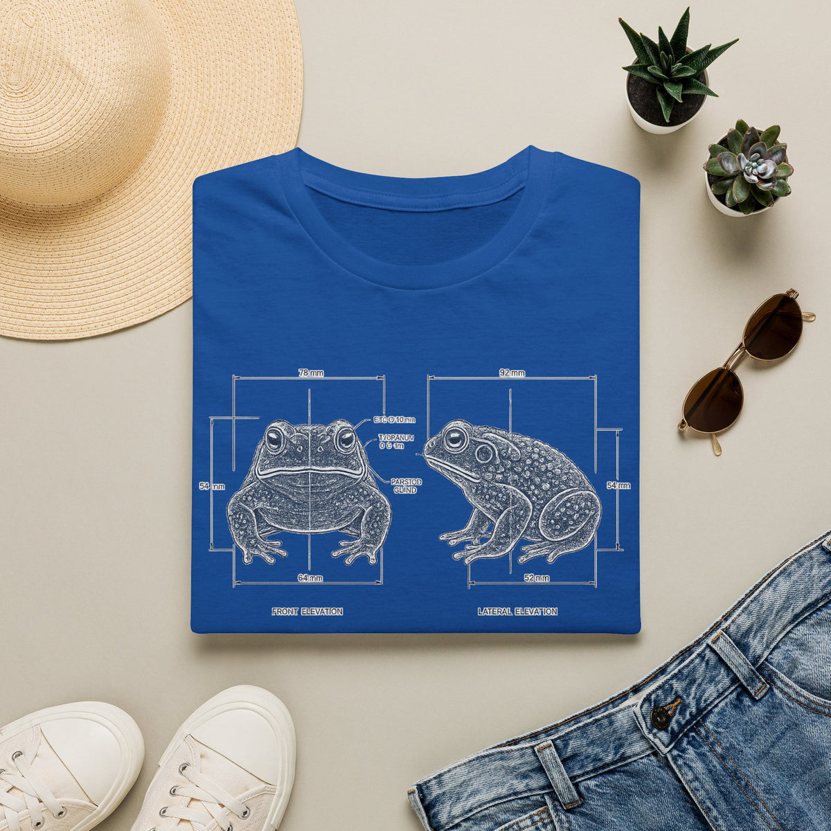 Blue Print Toad Unisex Softstyle T-Shirt