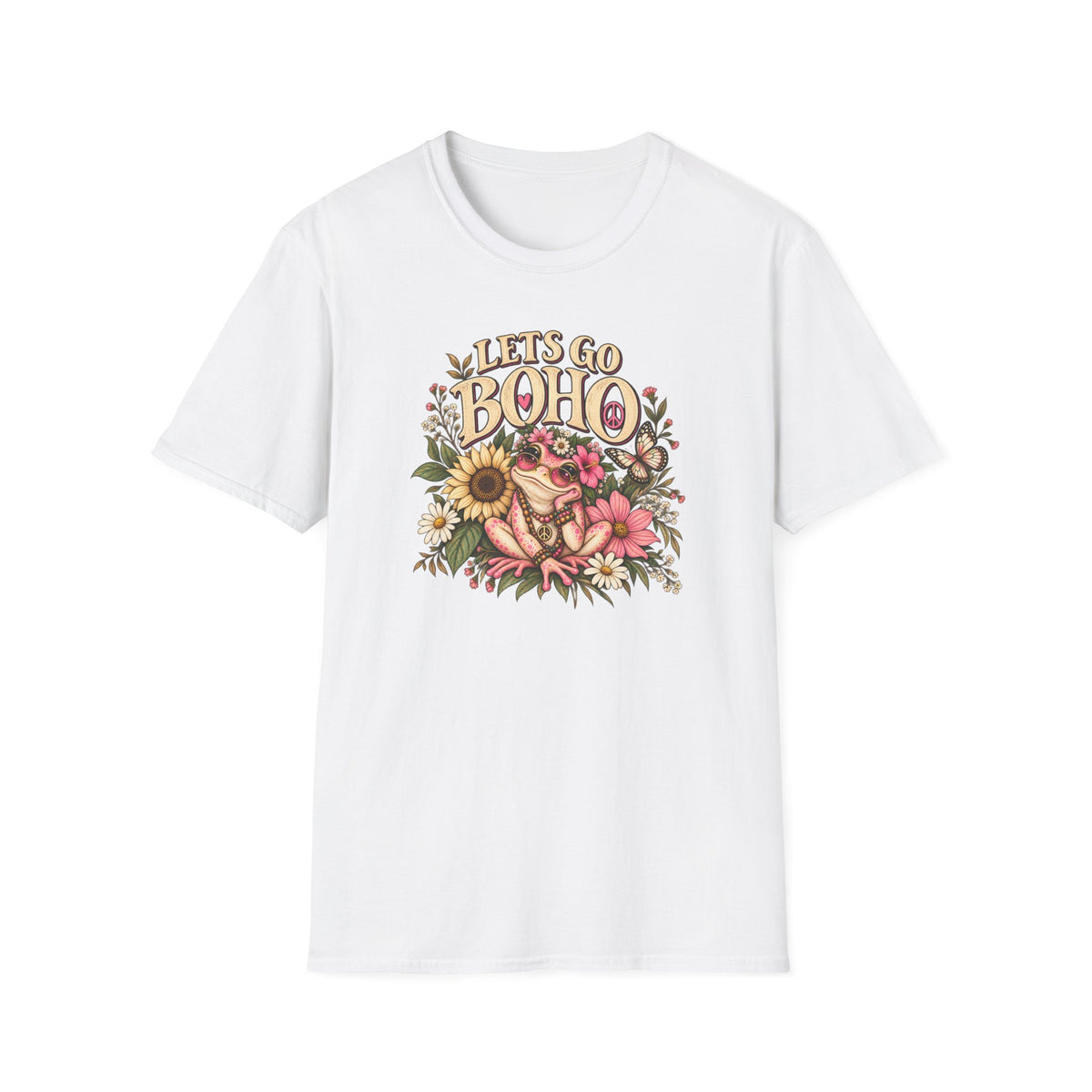 Lets Go Boho Toad Unisex Softstyle T-Shirt