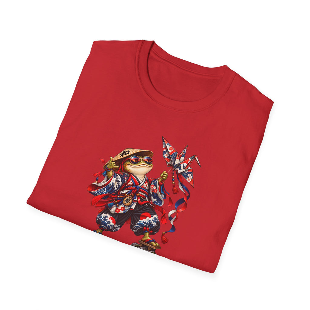 Origami Kite flying Toad Unisex Softstyle T-Shirt