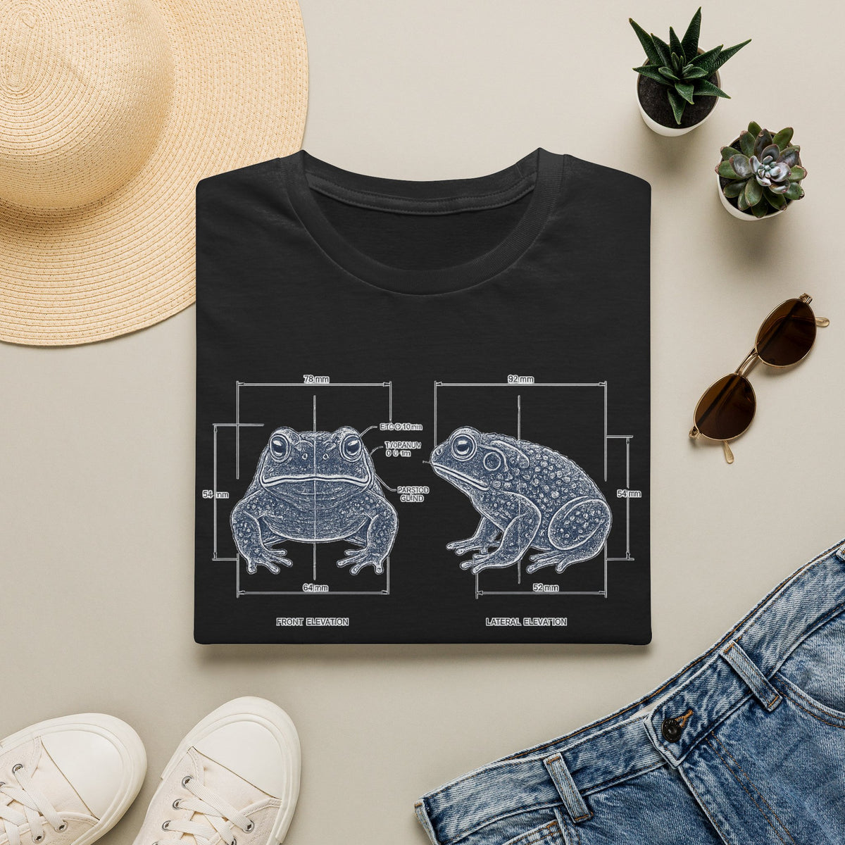 Blue Print Toad Unisex Softstyle T-Shirt