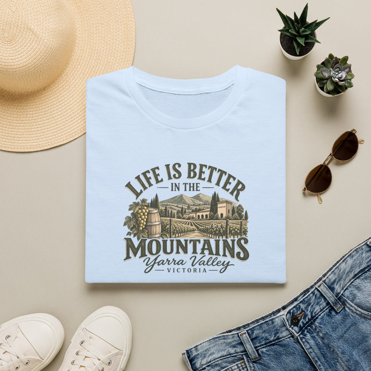 Life is Better in the Mountains Yarra Valley Victoria Unisex Softstyle T-Shirt