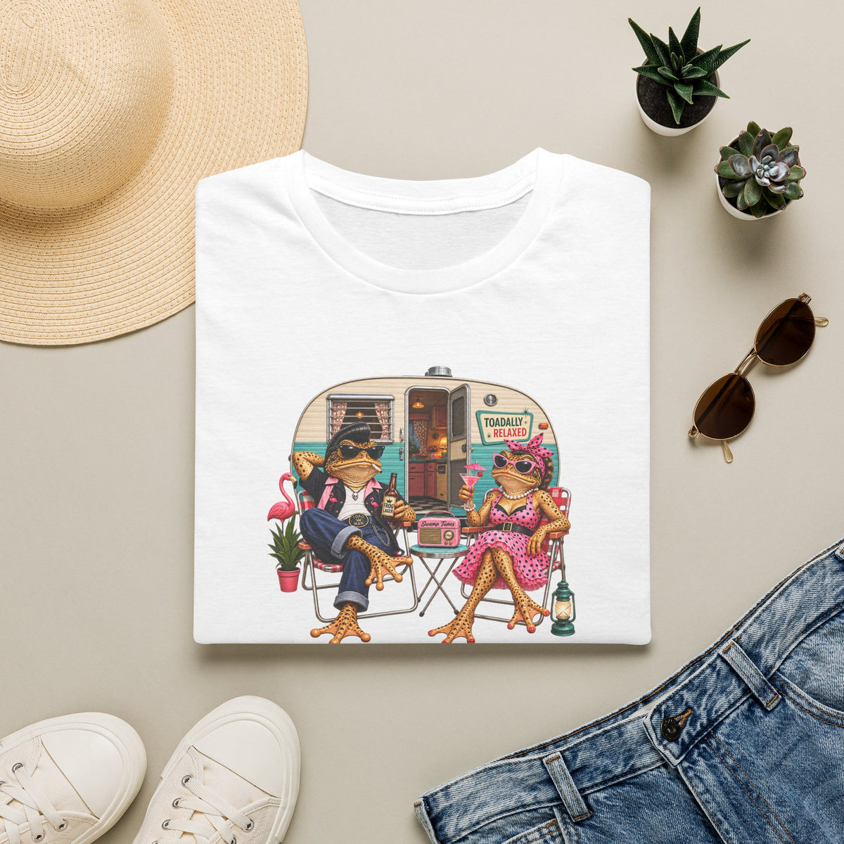 Vintage 50s Toads Campervan Unisex Softstyle T-Shirt