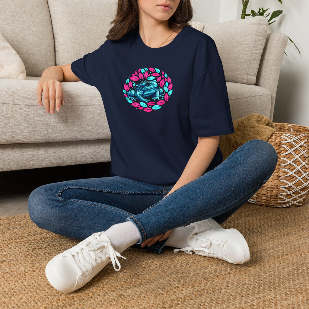Unisex Softstyle T-Shirt „Blättrige Kröte“