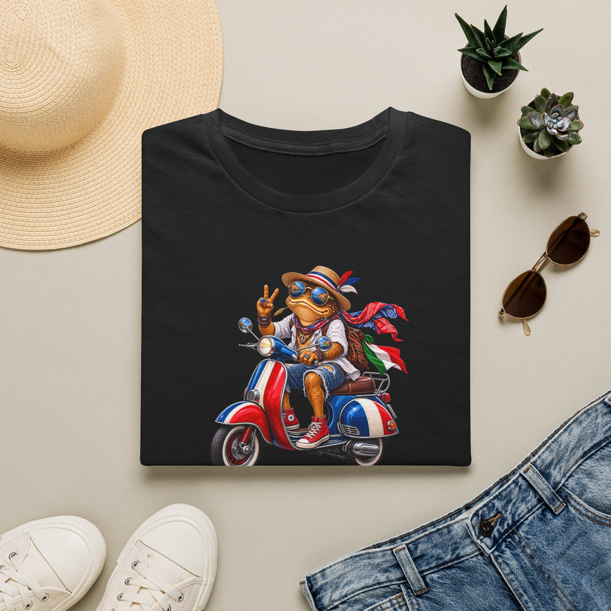 Italian Toad on Scooter Unisex Softstyle T-Shirt