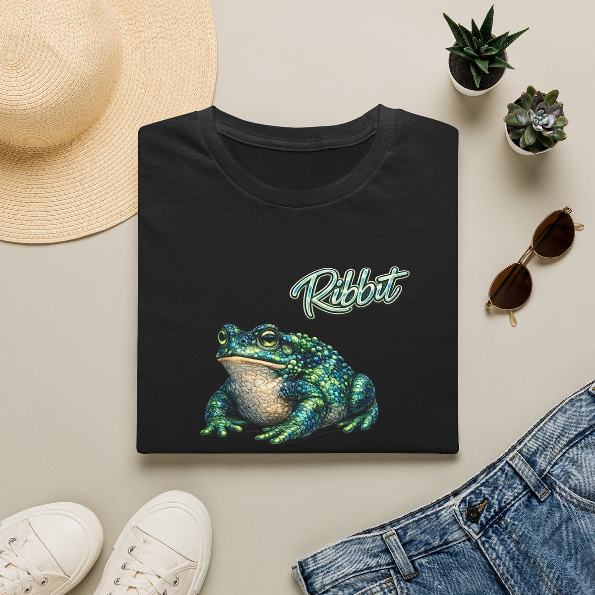 Ribbit green Unisex Softstyle T-Shirt