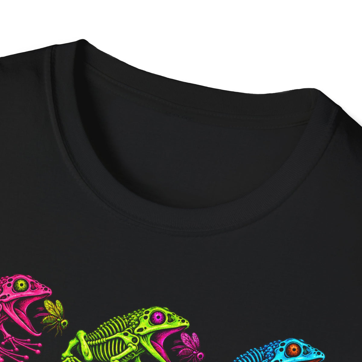 Skeleton Toad catching flies Unisex Softstyle T-Shirt