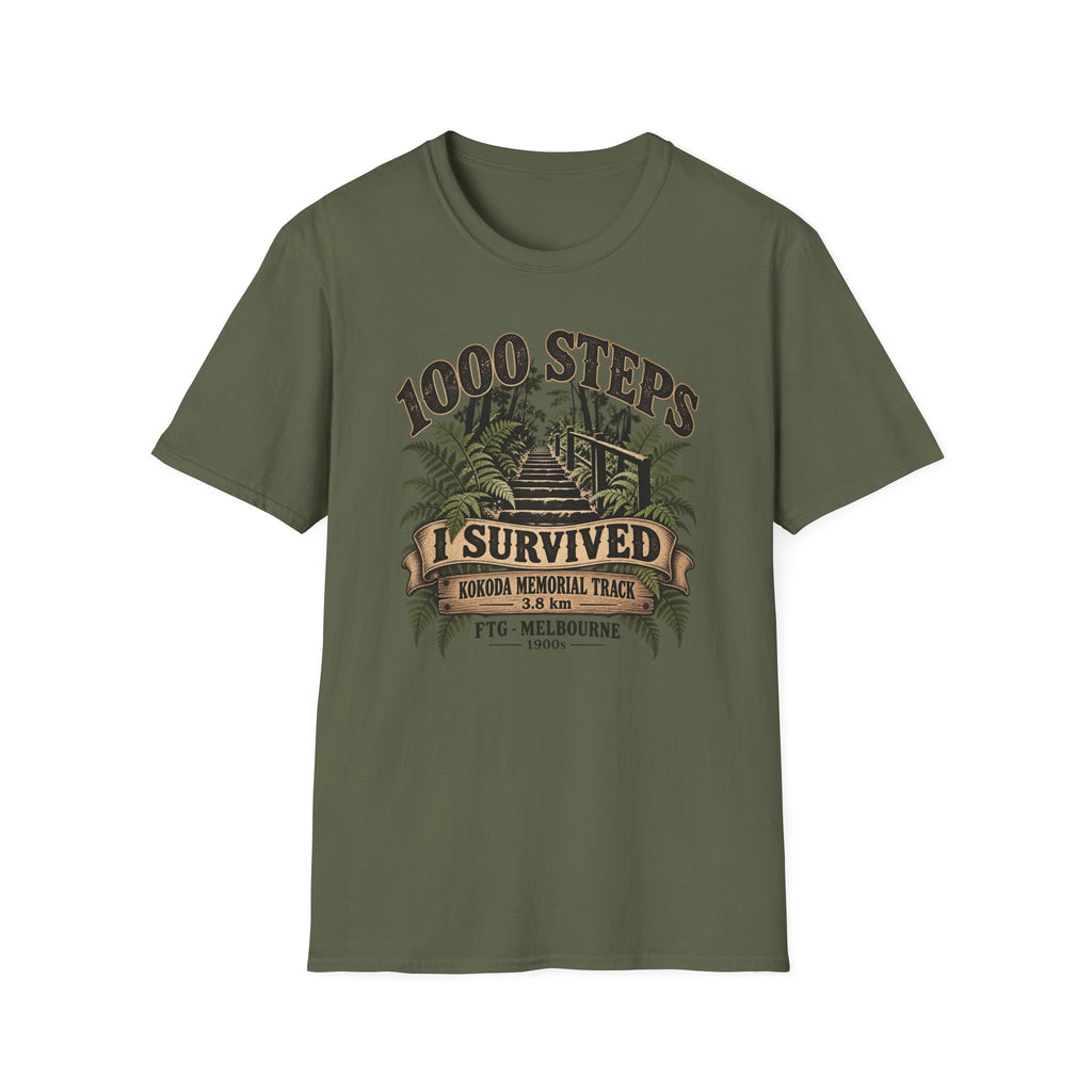 1000 Steps - I survived Kokoda Track FTG Melbourne Unisex Softstyle T-Shirt