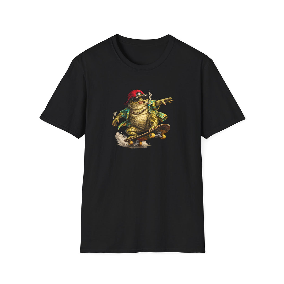 Skater Croak Frosch Unisex Softstyle T-Shirt