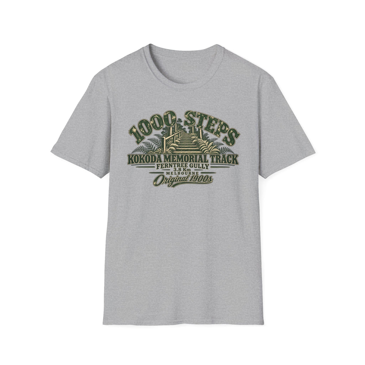 1000 Steps Kokoda Memorial track - Unisex Softstyle T-Shirt