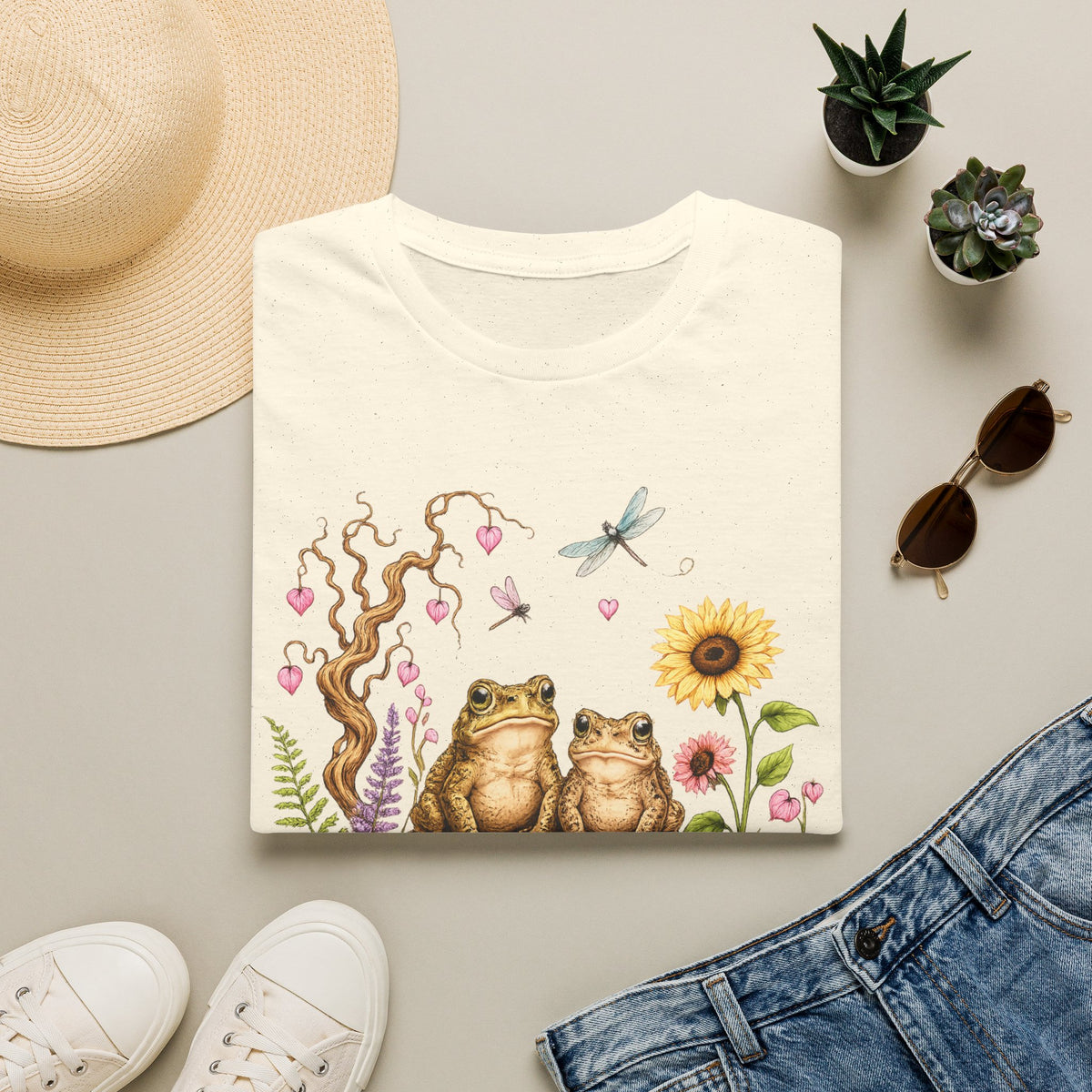 Toads on a log Unisex Softstyle T-Shirt