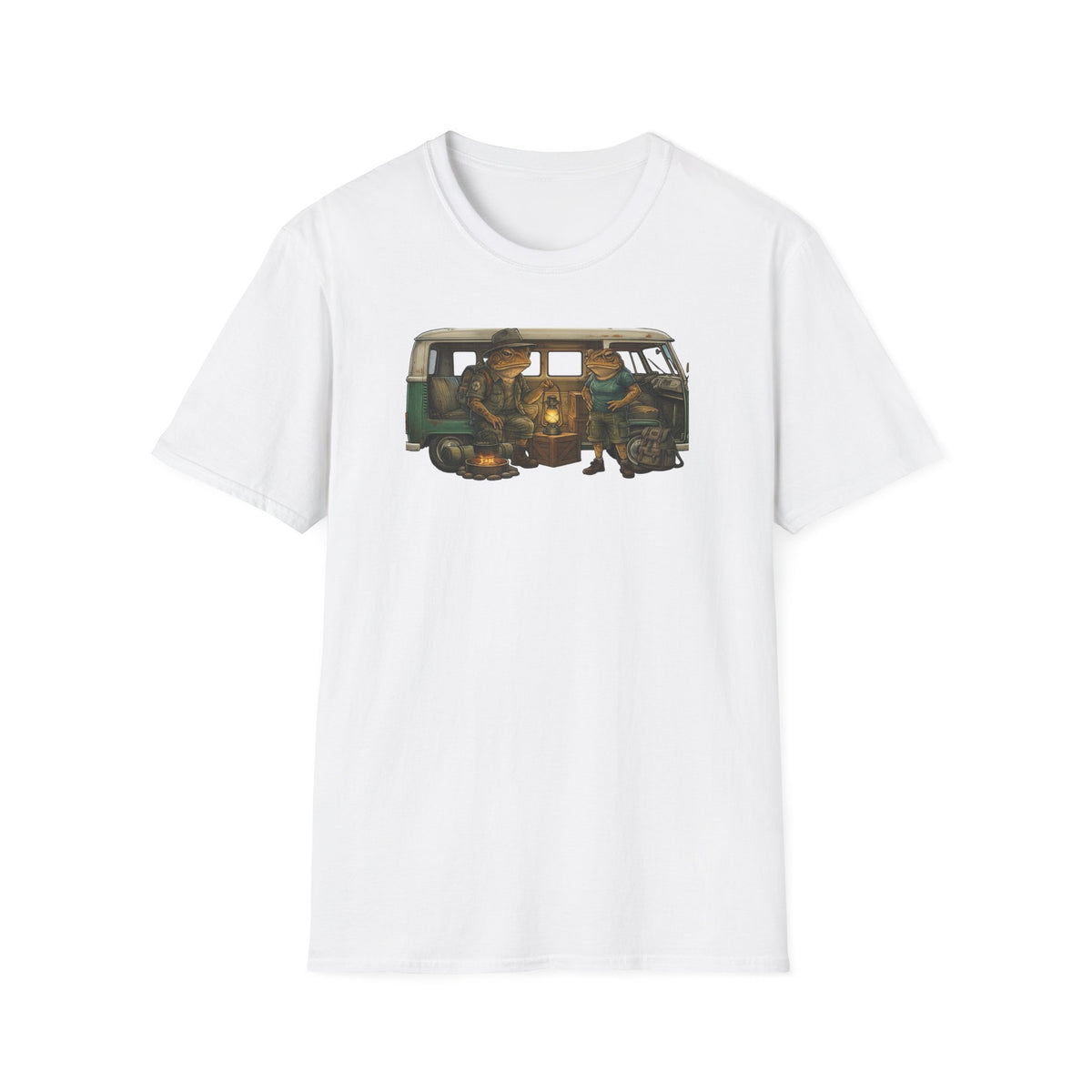 Maglietta morbida unisex da campeggio Toads Combi Van