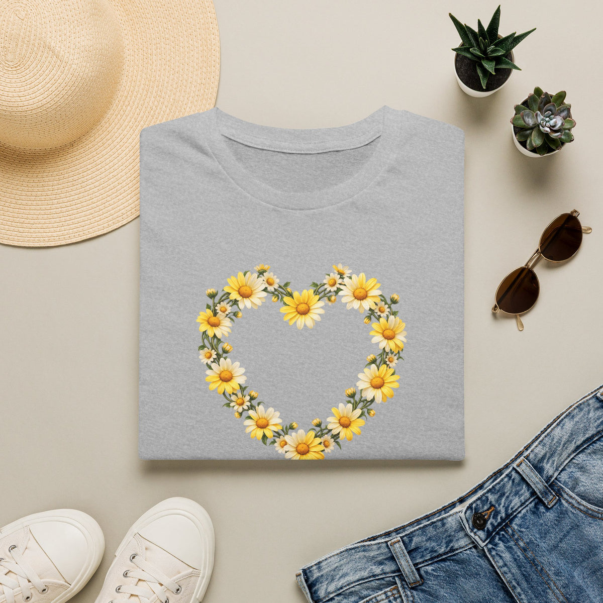 Daisy Chain heart Unisex Softstyle T-Shirt