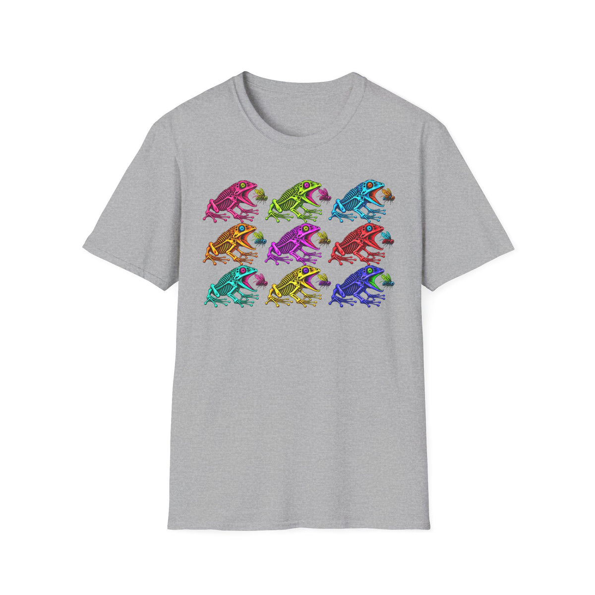 Skeleton Toad & Neon Flies T-Shirt | Croaking Toad