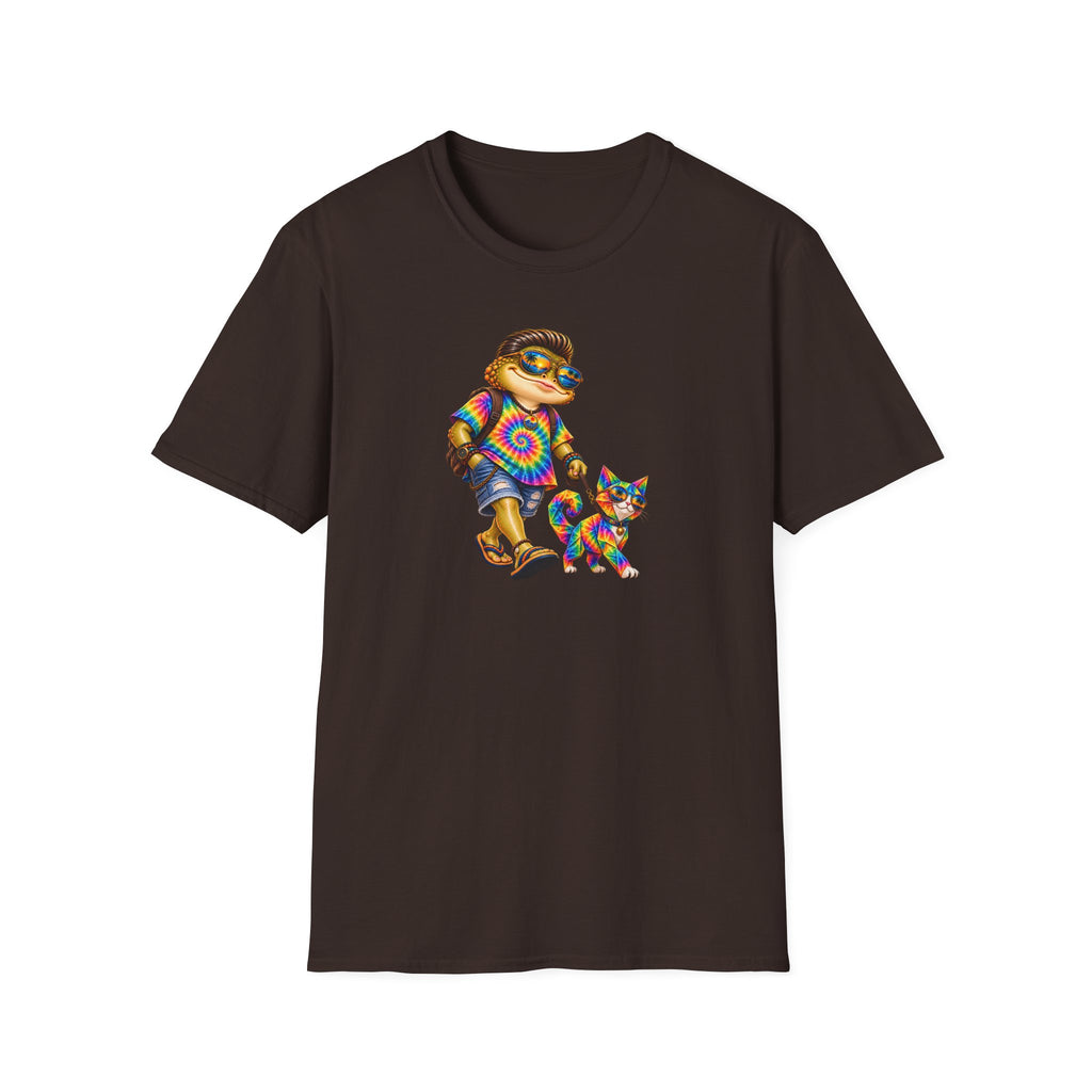 Toad walking  Origami dog Unisex Softstyle T-Shirt