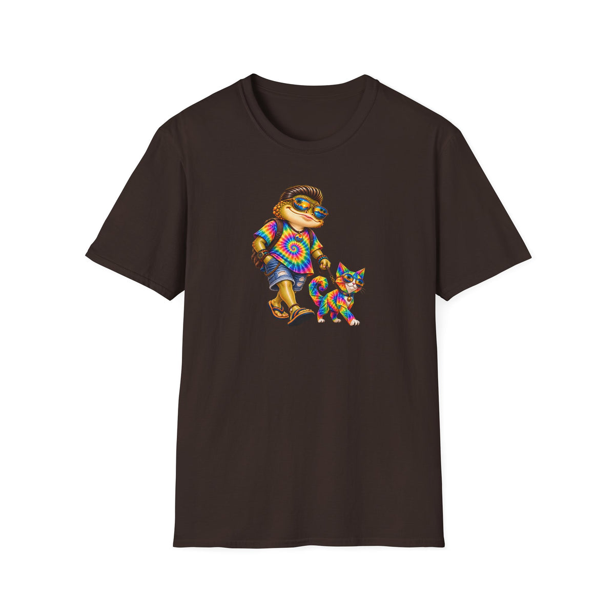 Toad walking  Origami dog Unisex Softstyle T-Shirt