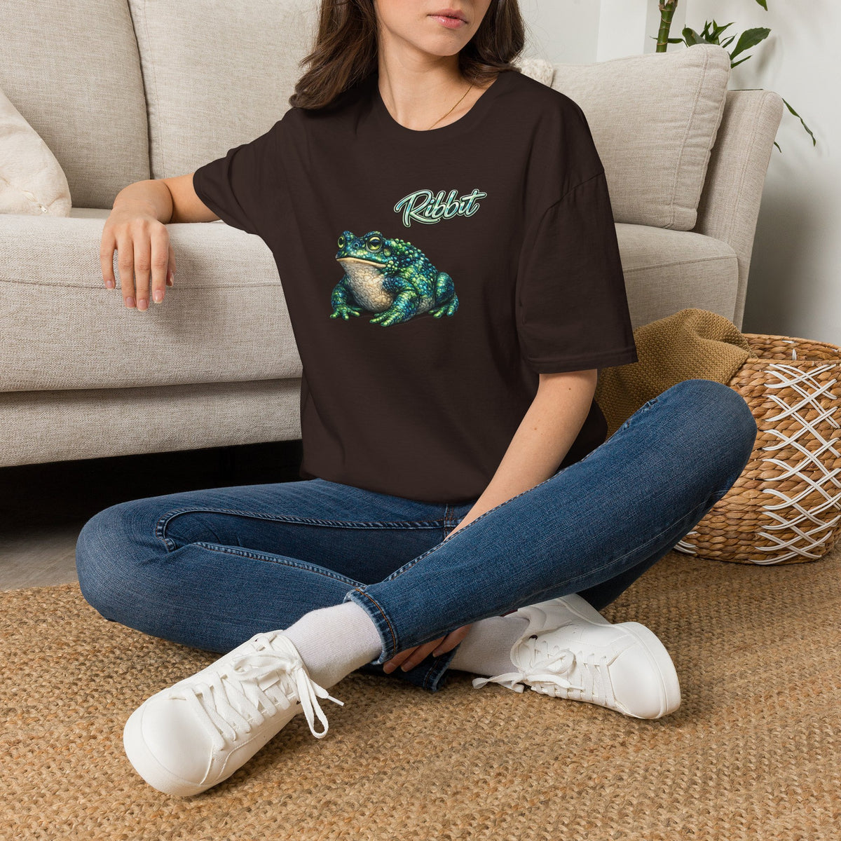 Ribbit-Grün Unisex Softstyle T-Shirt