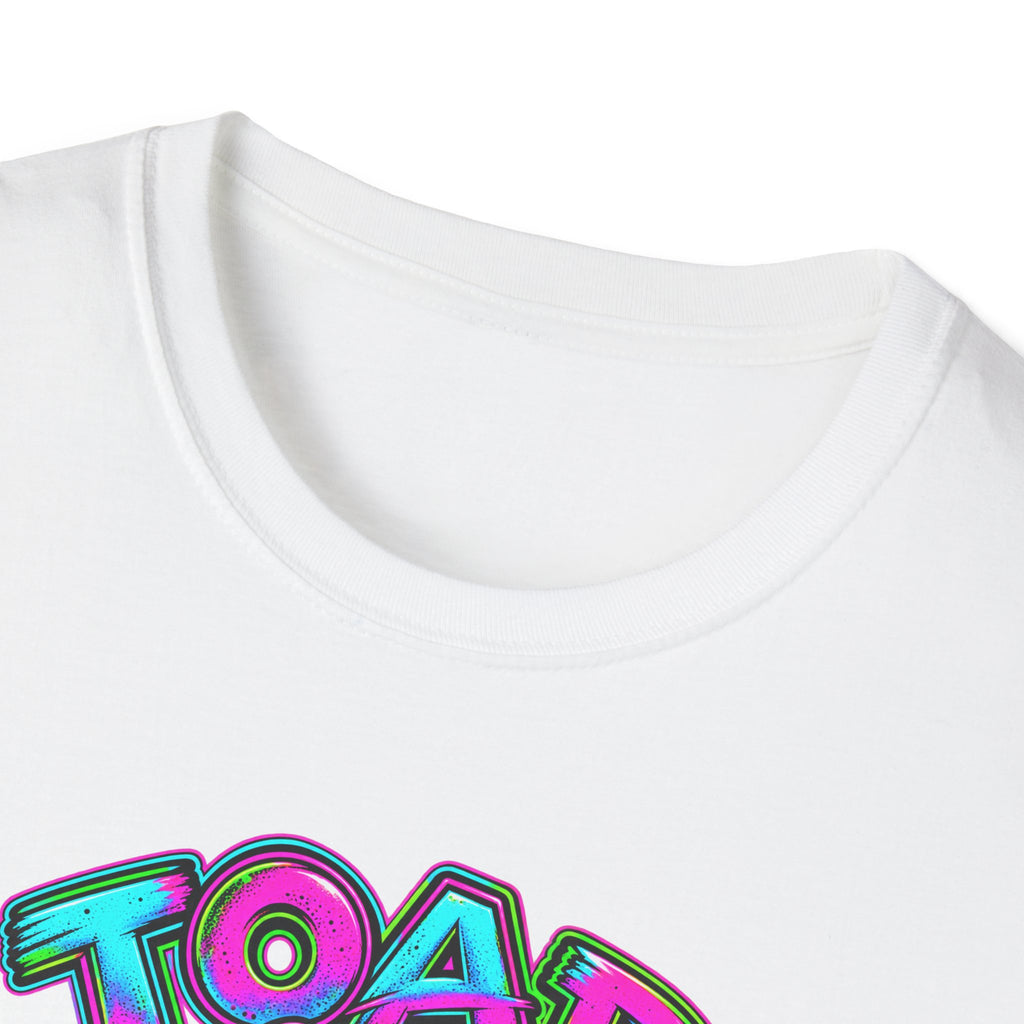 Skeleton neon pink, aqua and greenI unisex Softstyle T-Shirt