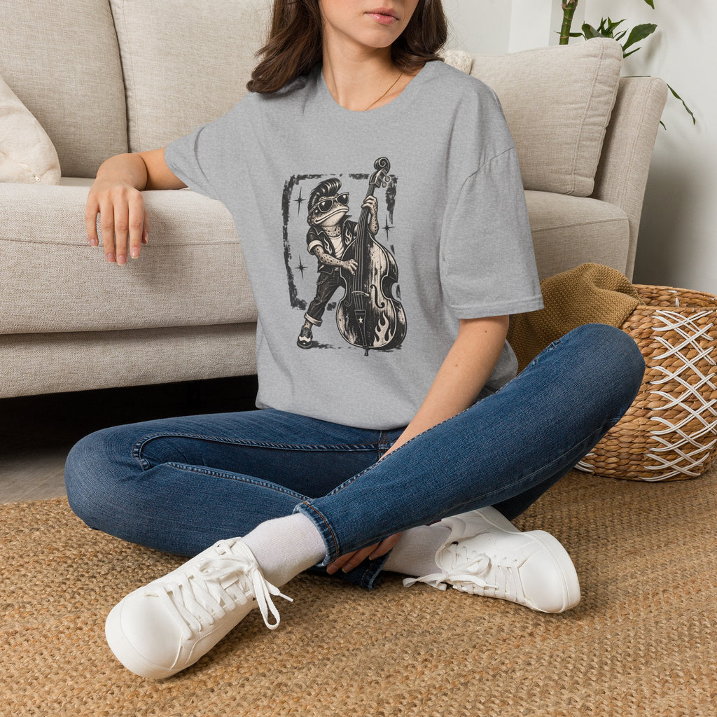 Rockabilly Double bass Toad Unisex Softstyle T-Shirt