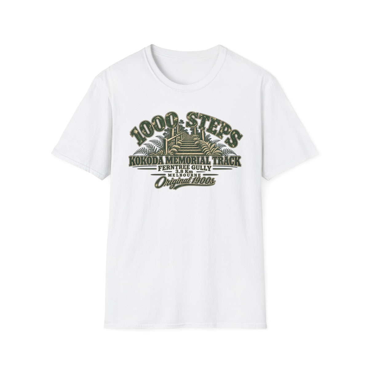 1000 Steps Kokoda Memorial track - Unisex Softstyle T-Shirt