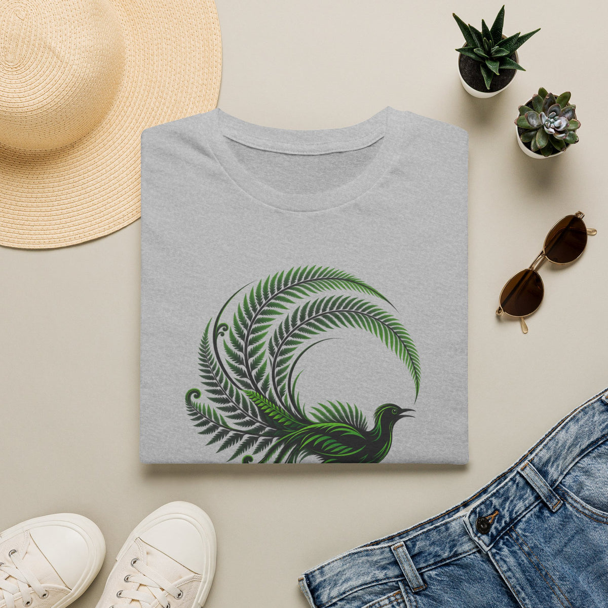 Green Australia Lyrebird Unisex Softstyle T-Shirt