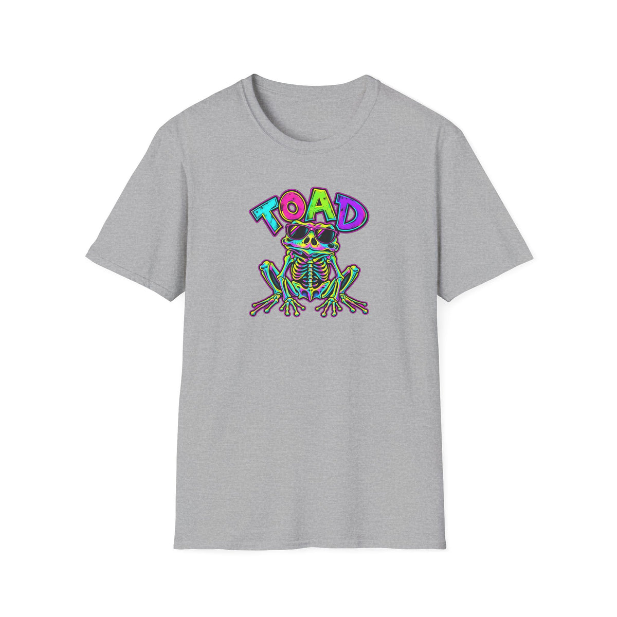 Toad Skeleton T-Shirt | Funny Halloween Graphic Tee | Croaking Toad