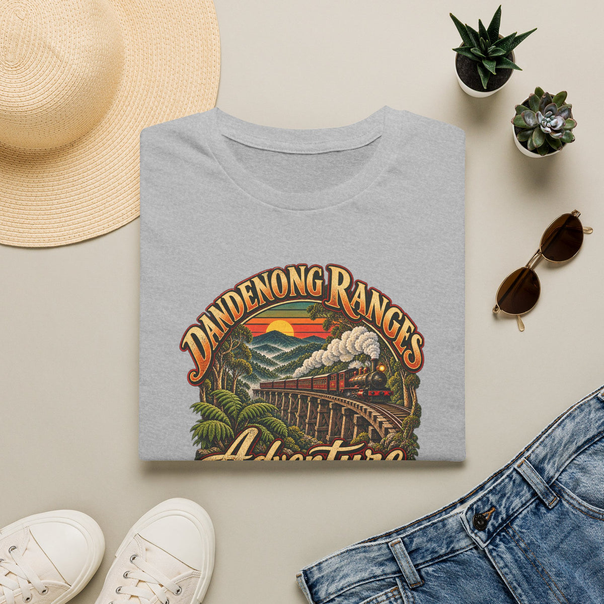 Dandenong Ranges Adventure with Puffing Billy steam train and tressel bridgeUnisex Softstyle T-Shirt