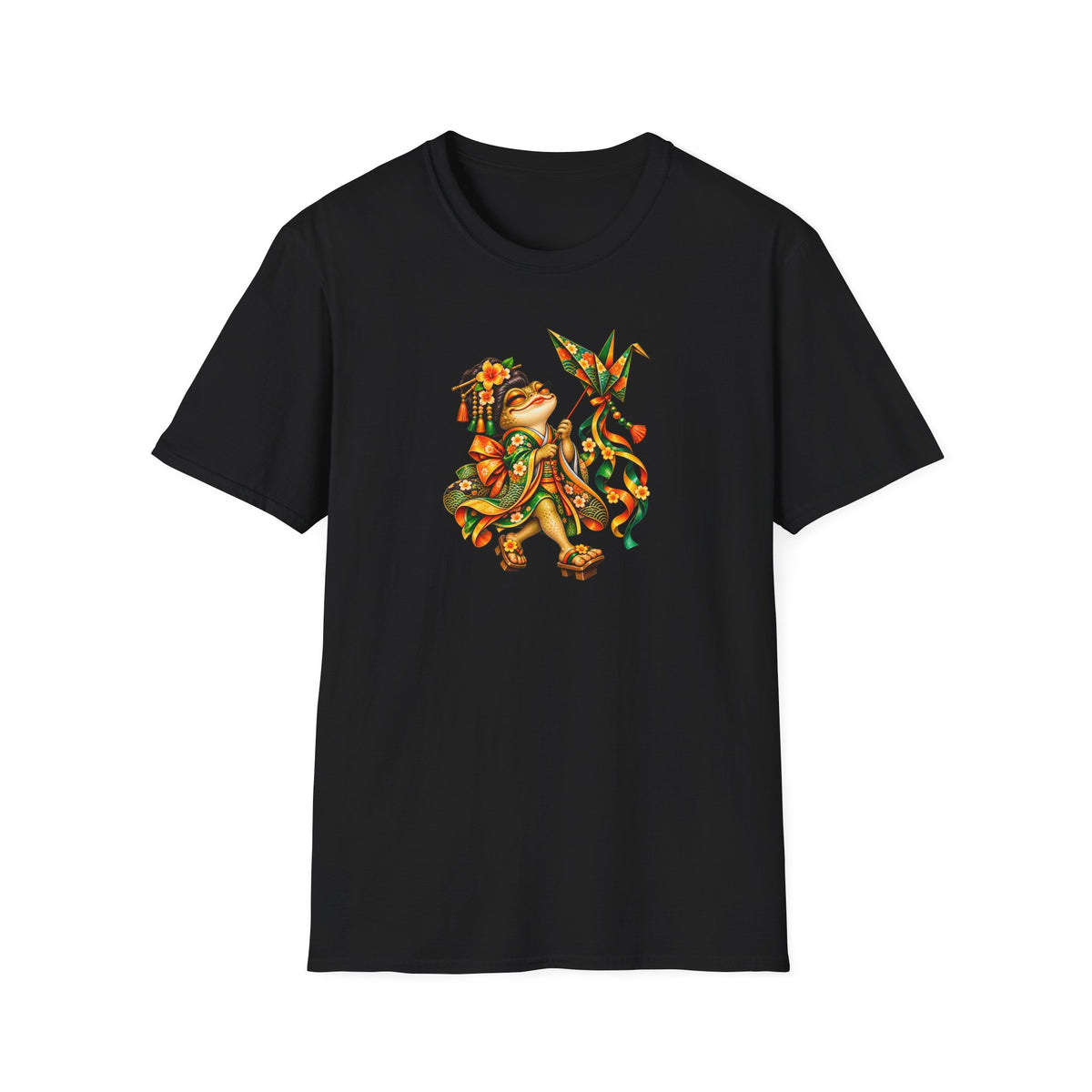 Kite Flying Toad Funny Outdoor T-Shirt | Croaking Toad