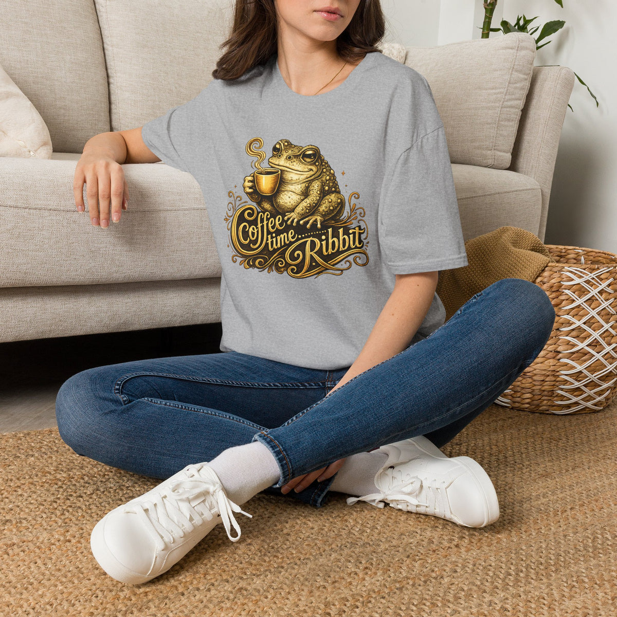 Coffee time Ribbit Unisex Softstyle T-Shirt