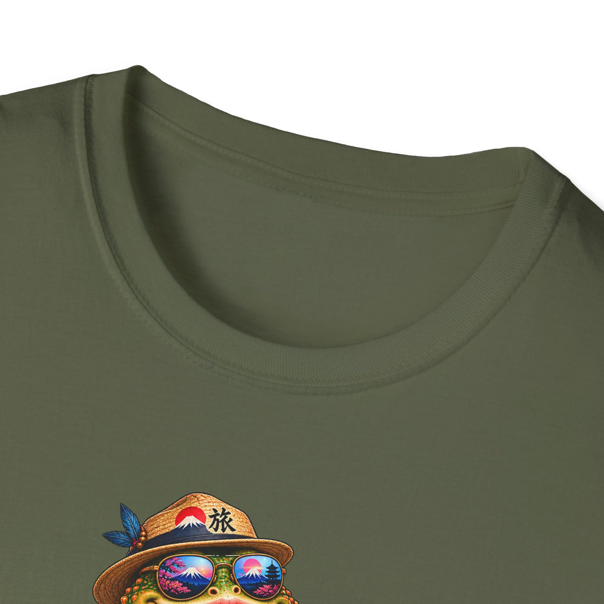 Toad walking origami cat and dog Unisex Softstyle T-Shirt