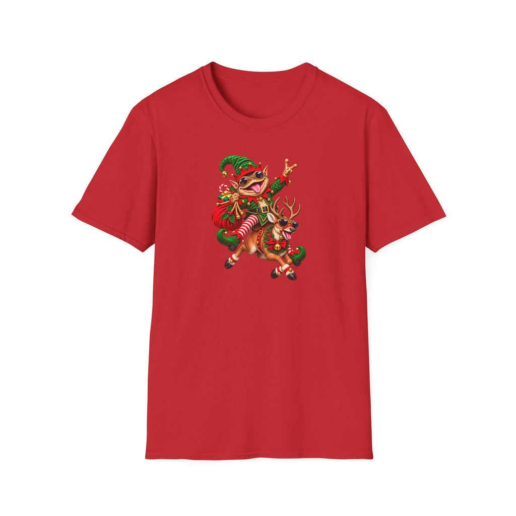 Christmas Toad on Reindeer unisex Softstyle T-Shirt