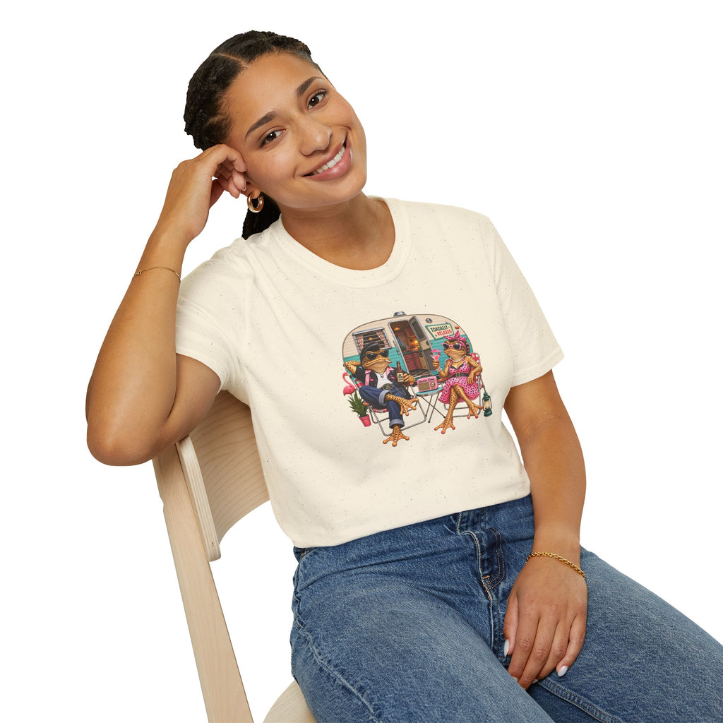 Vintage 50s Toads Campervan Unisex Softstyle T-Shirt