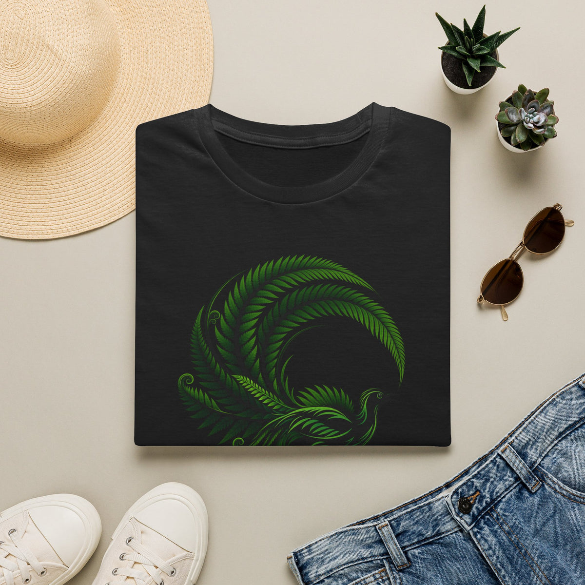Green Australia Lyrebird Unisex Softstyle T-Shirt