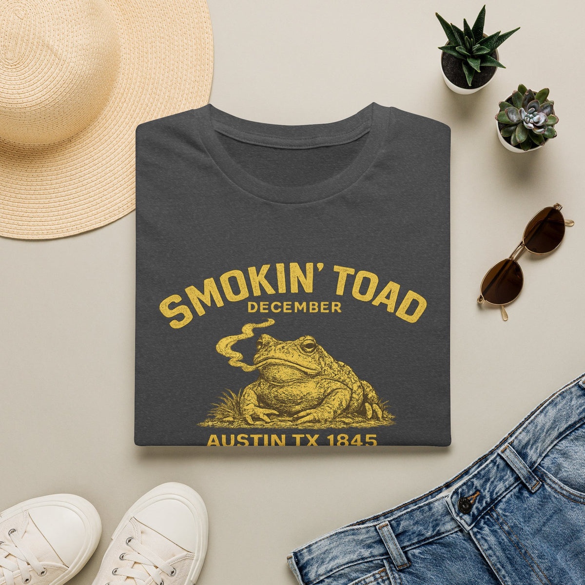 Smokin Toad Austin TX 1845 T-shirt Unisex Softstyle