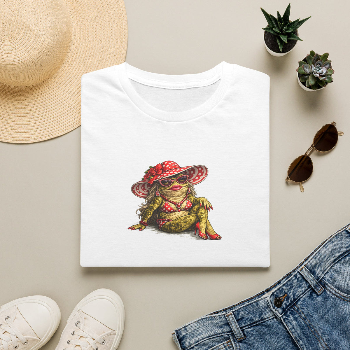 Toadella red polka dot Unisex Softstyle T-Shirt
