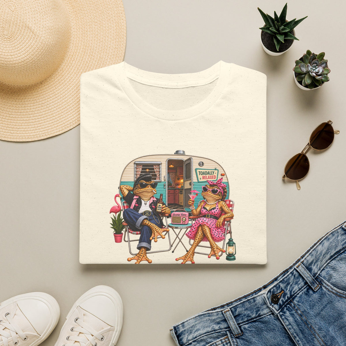 Vintage 50s Toads Campervan Unisex Softstyle T-Shirt
