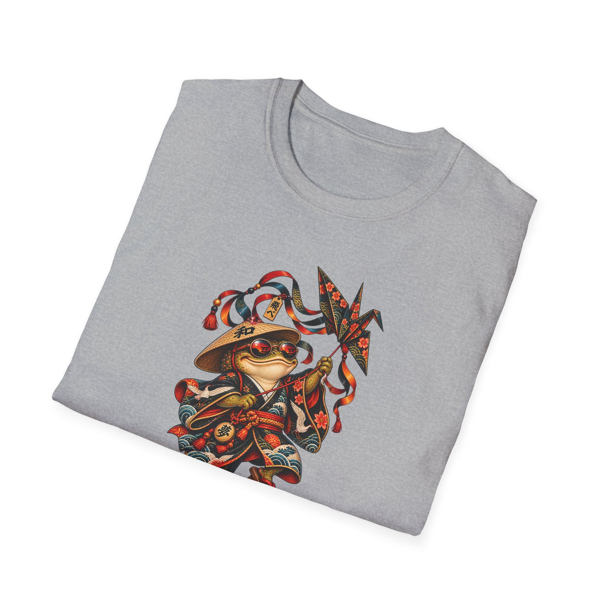 Origami Kite flying Toad Unisex Softstyle T-Shirt