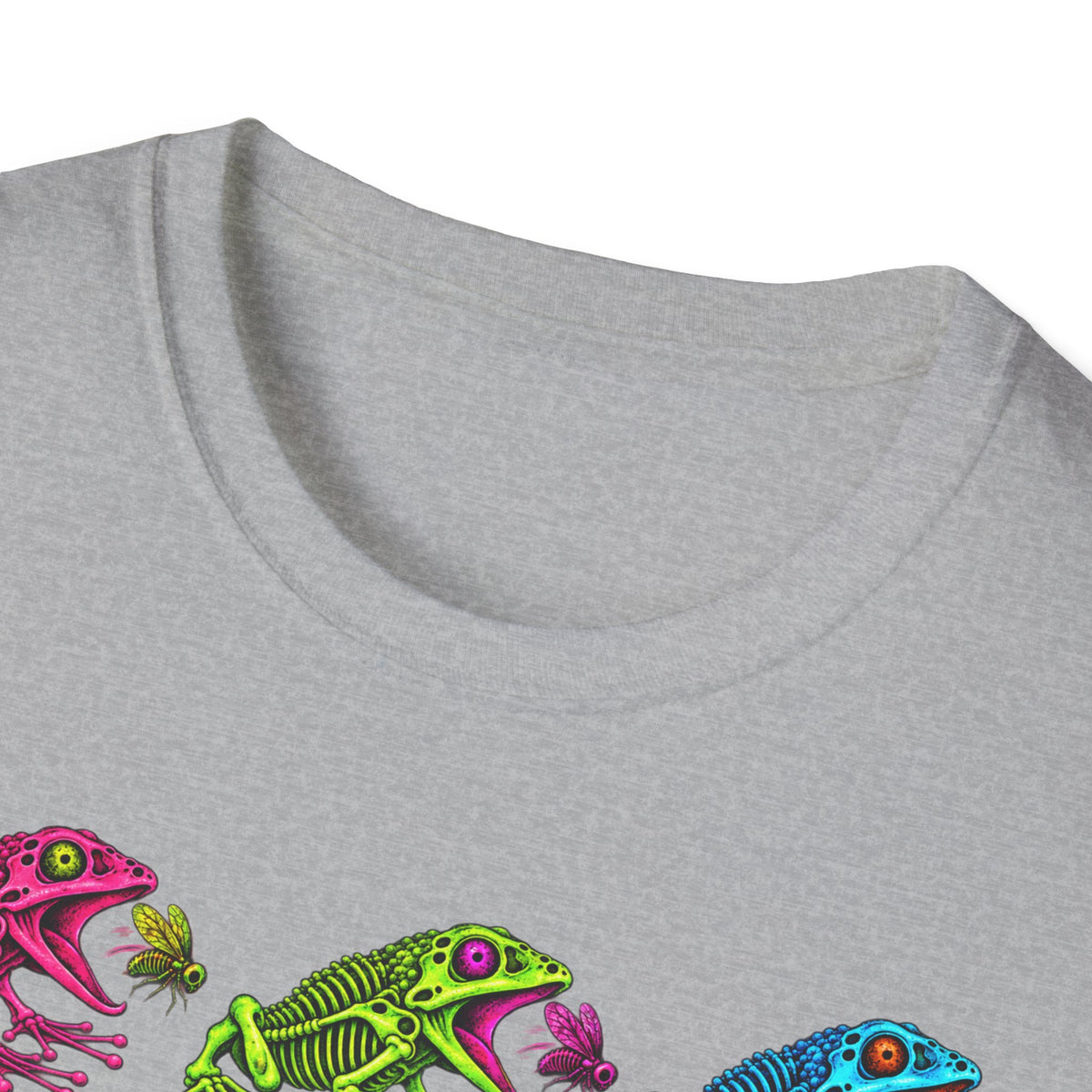 Skeleton Toad catching flies Unisex Softstyle T-Shirt