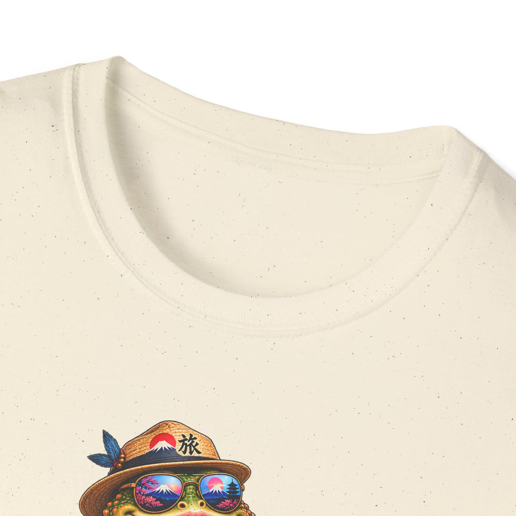 Toad walking origami cat and dog Unisex Softstyle T-Shirt