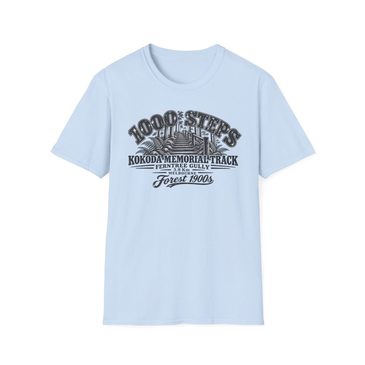 1000 Steps Kokoda Memorial Track Unisex Softstyle T-Shirt