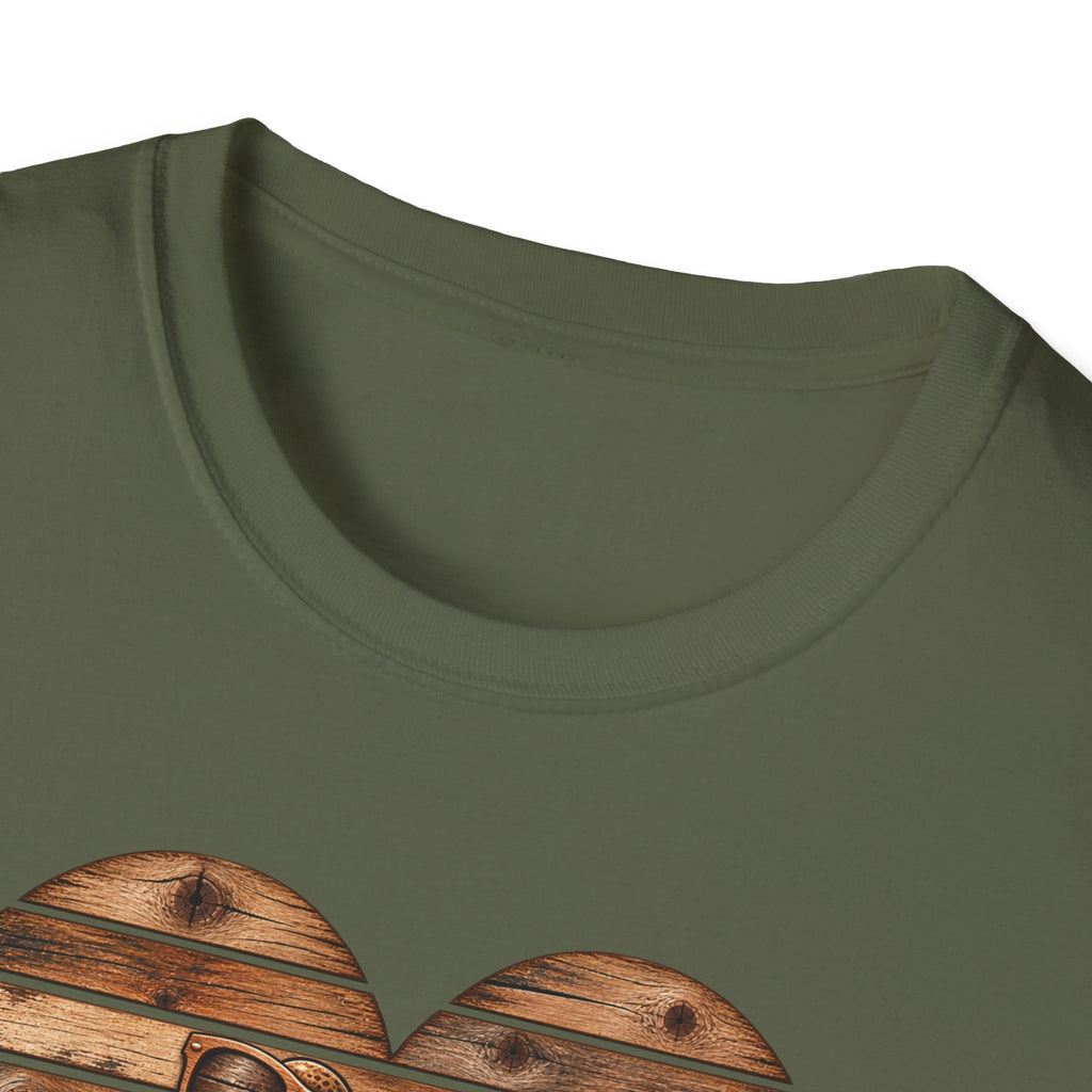 Wooden heart - Croaking Toad  T-Shirt 🪵 🐸 ❤️