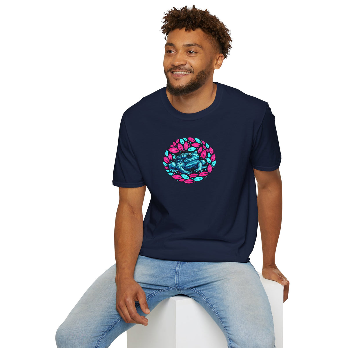 Unisex Softstyle T-Shirt „Blättrige Kröte“