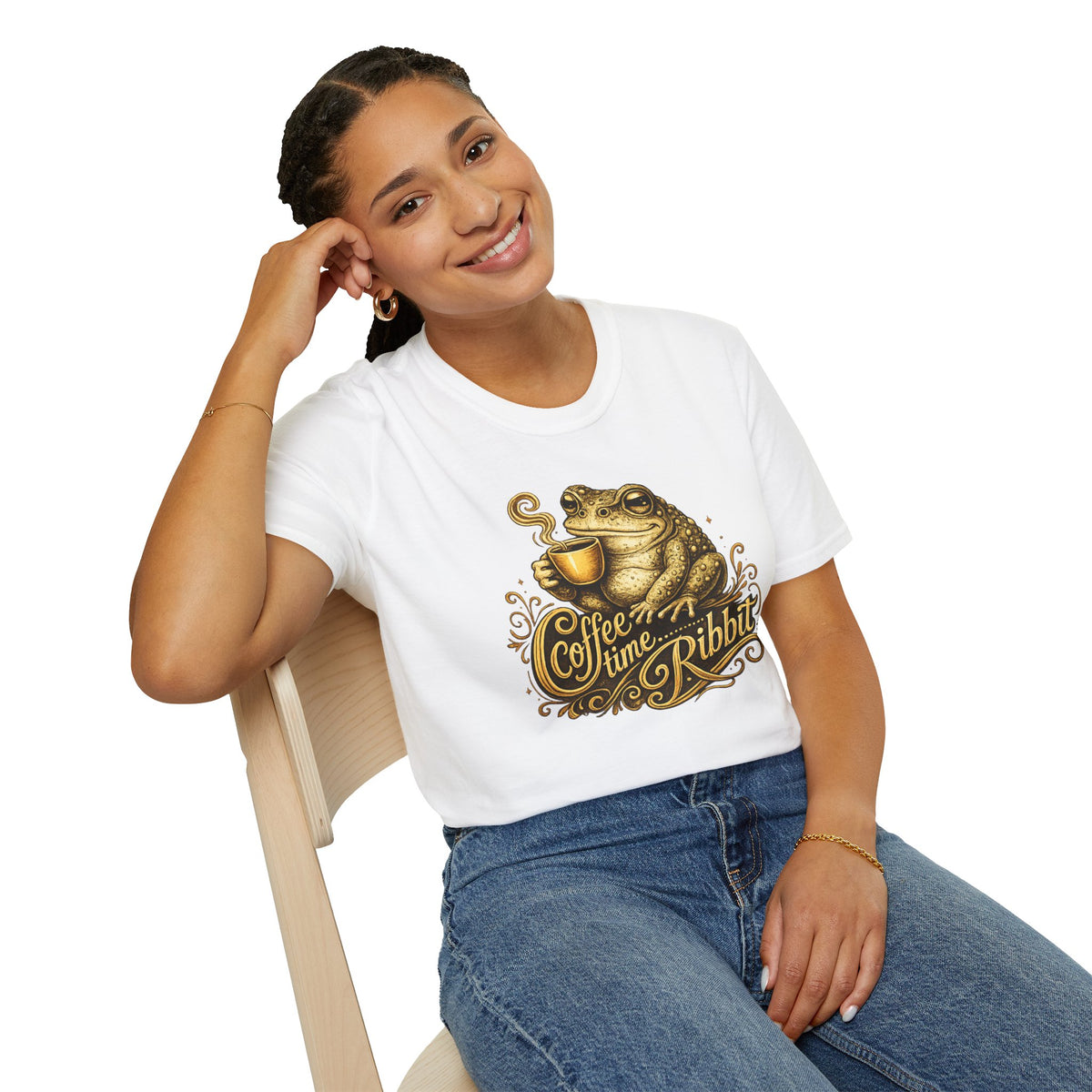Coffee time Ribbit Unisex Softstyle T-Shirt