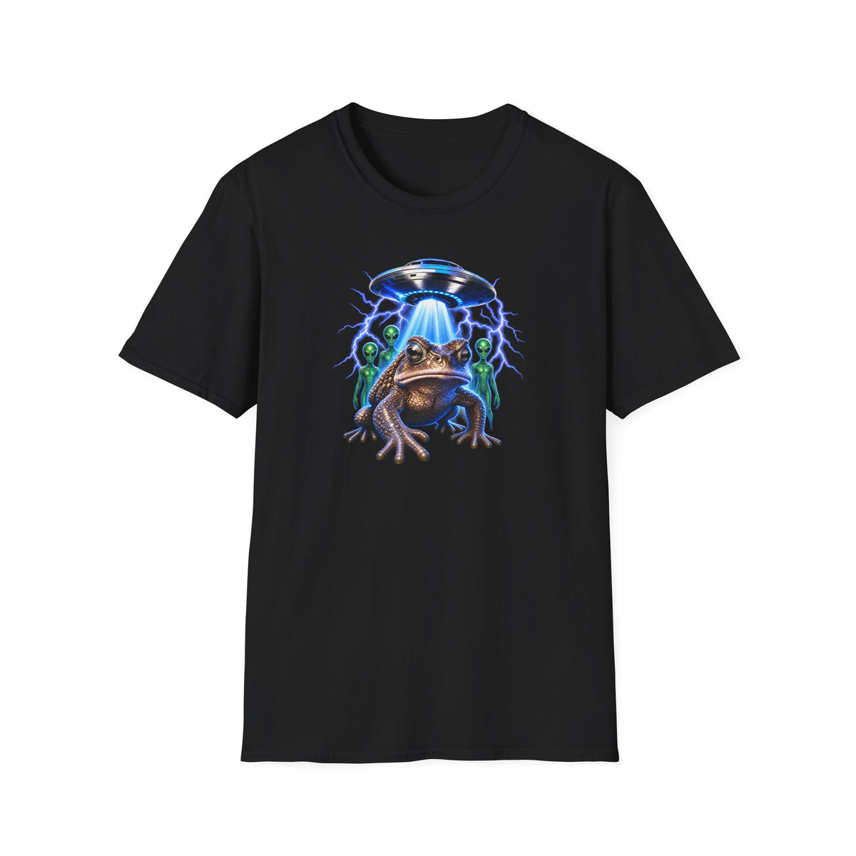 Alien Toad UFO T-Shirt – Funny Space Graphic Tee