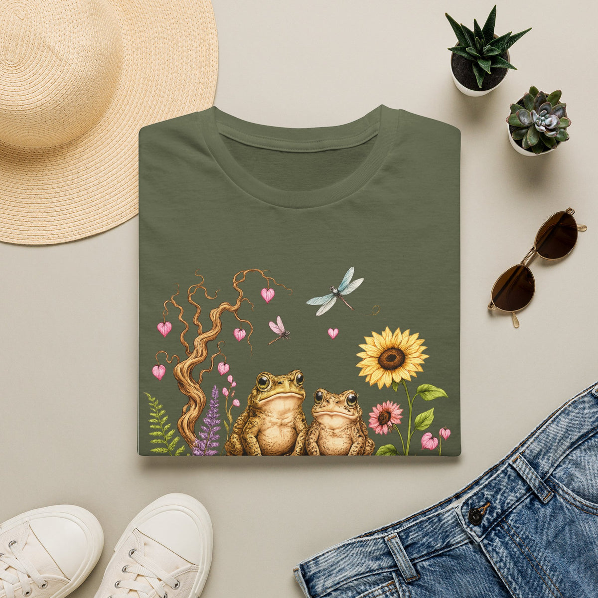 Toads on a log Unisex Softstyle T-Shirt